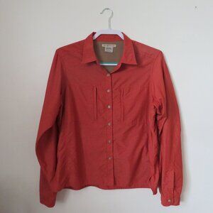 Exofficio Women's Nylon Outdoor Hiking Shirt Red Size L